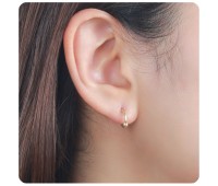 Silver Hoop Earring with Ball HO-8mm-B-GP